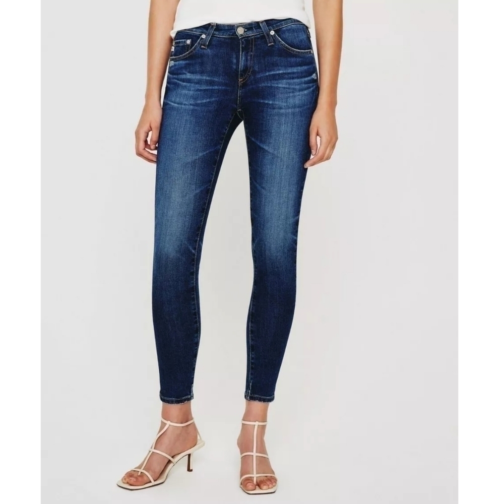 AG Adriano Goldschmeid The Mila Super High Rise Skinny Dark Wash Jeans